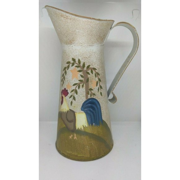 Rustic Primitive Large Tin Coffee Pot Country Home - Picture 2 of 9